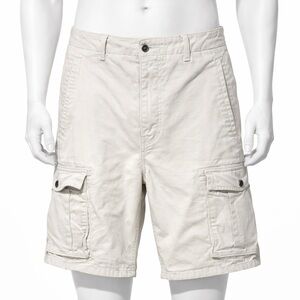 Levi's Men’s Cream Cargo Shorts with Utility Pockets - Size Waist 32
